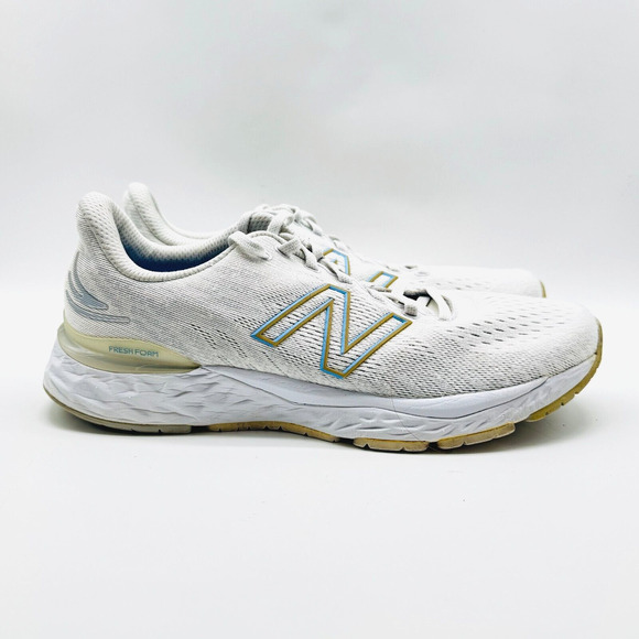 New Balance Fresh Foam 880v11 Womens 10.5 White Gray Running Shoes Sneakers - Picture 1 of 9